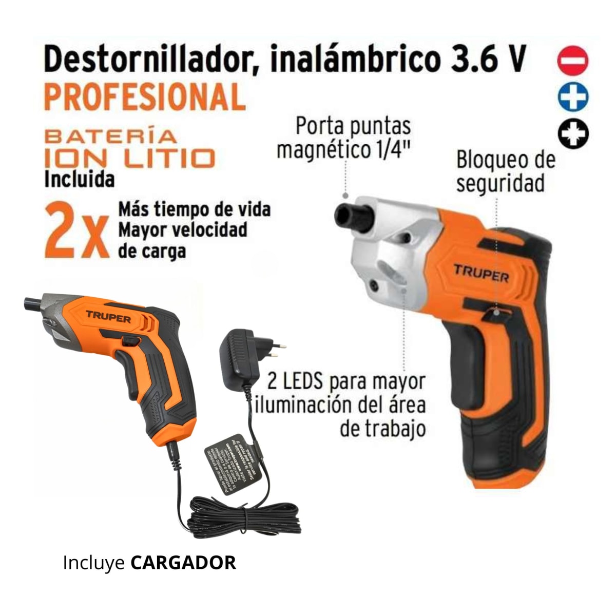Kit destornillador inalámbrico atornillador adaptador magnético 13Pzs5