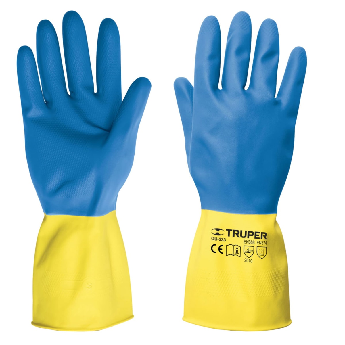 Guantes látex reforzado para limpieza 8 talla M - TRUPER1