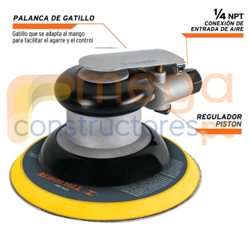 KIT Lijadora orbital neumática industrial MANGUERA DE AIRE 15M Truper2