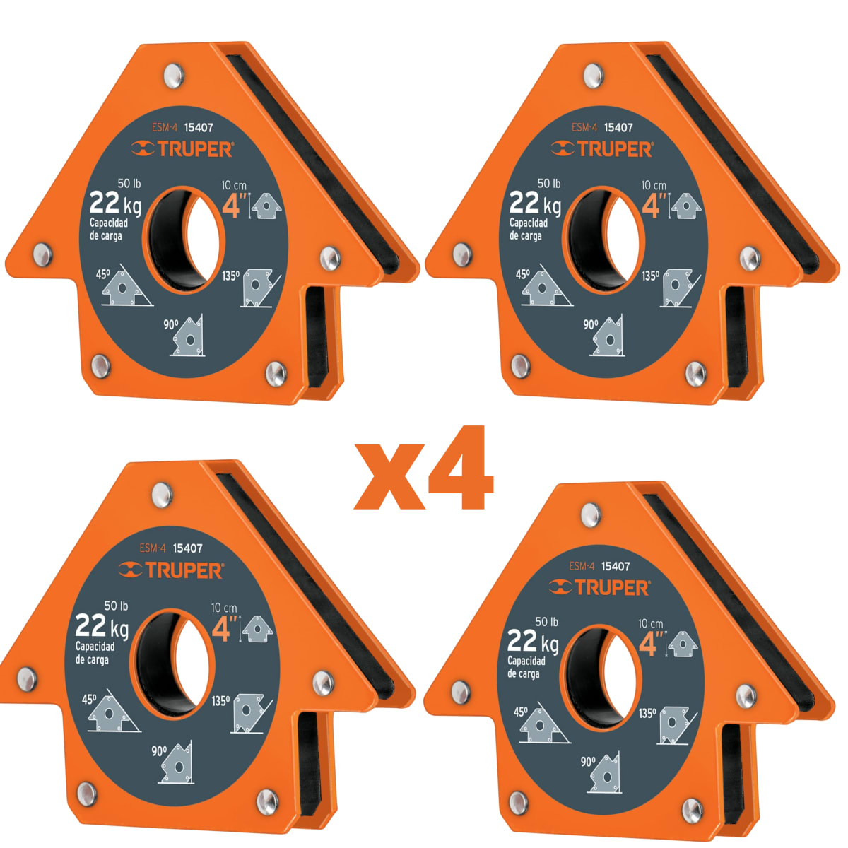 ESCUADRA MAGNETICA PARA SOLDAR 22 KG, 4 PIEZAS TRUPER1