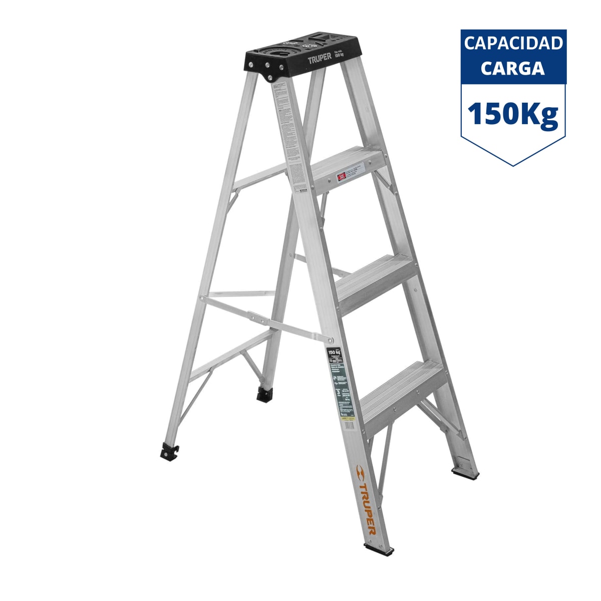 Escalera tijera 3 peldaños 150 Kg, Truper1