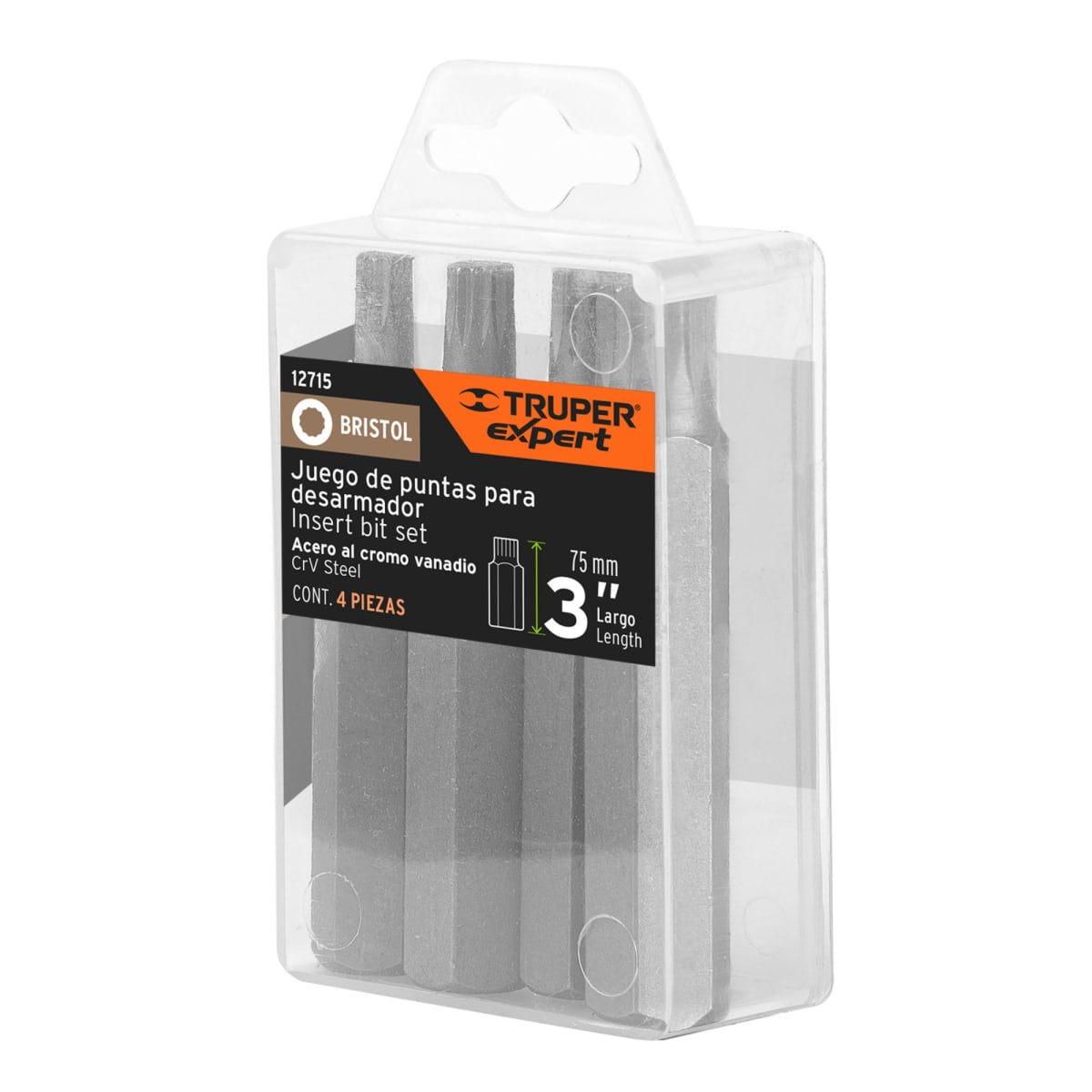 Juego de  puntas brístol 4 piezas largo 3