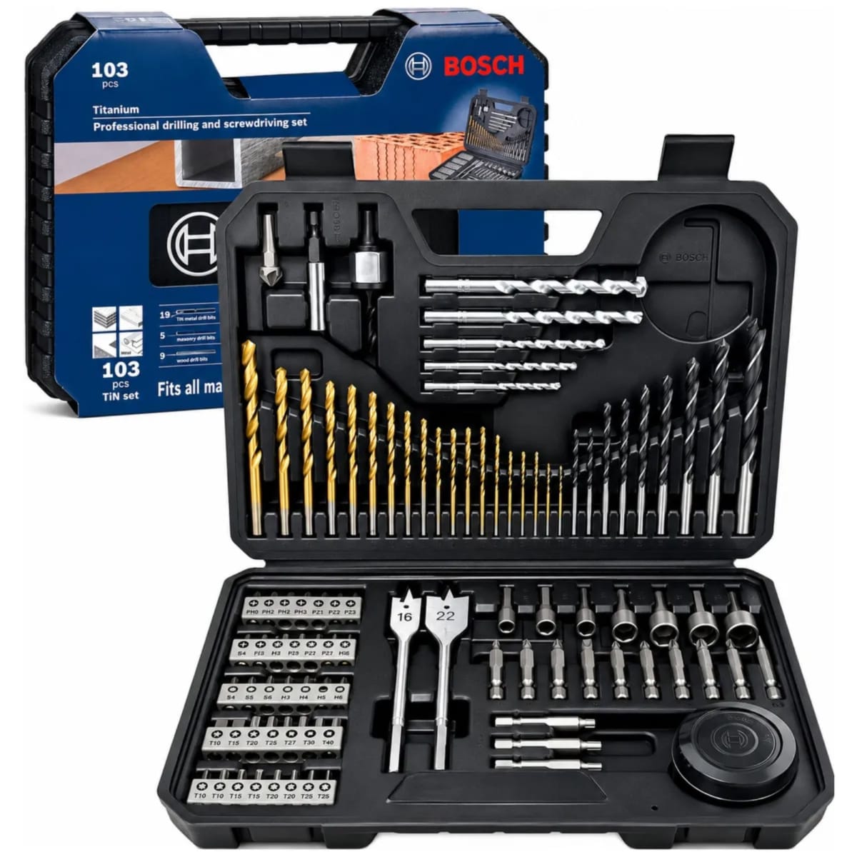 PUNTAS Y BROCAS PARA TALADRO, Set X-line 103 piezas1