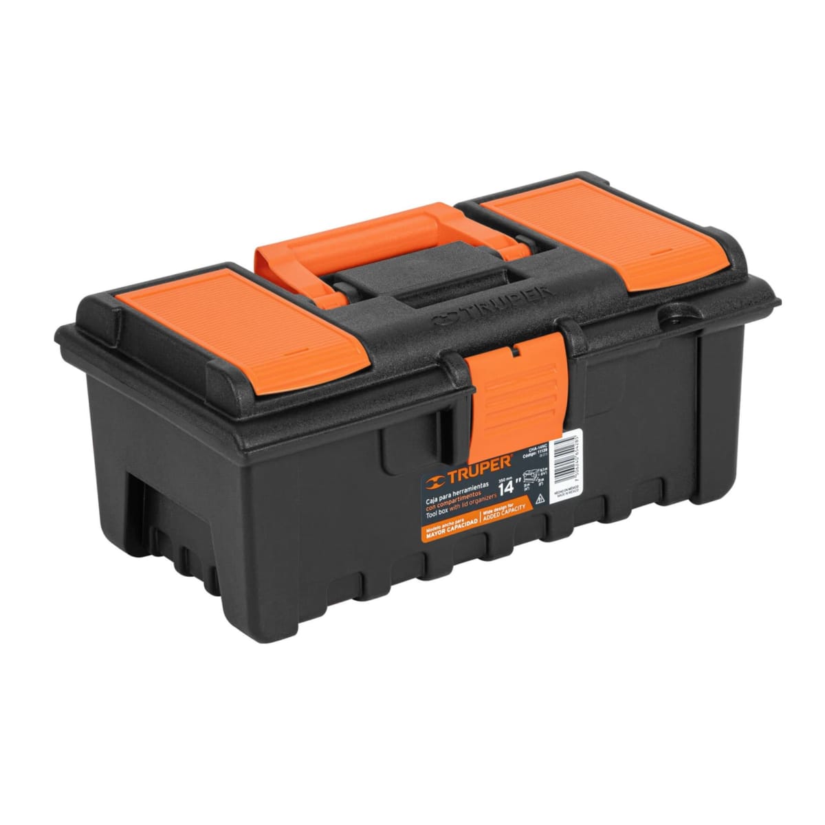 Caja para herramientas de 14 con compartimientos Truper1