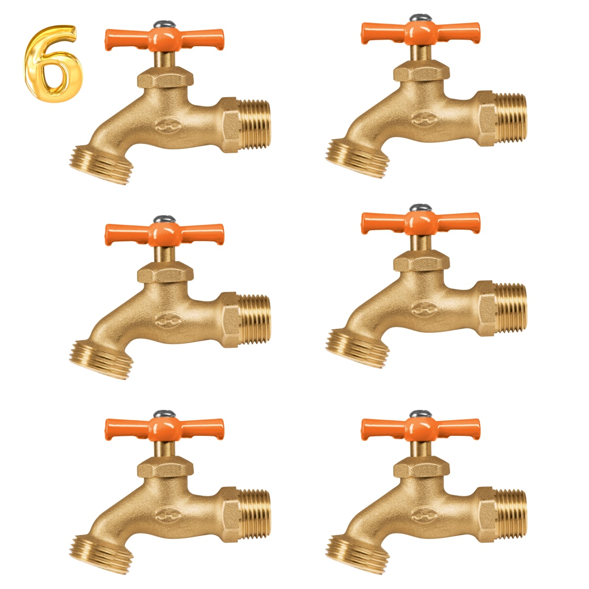 Juego 6 caños de Jardín 1/2