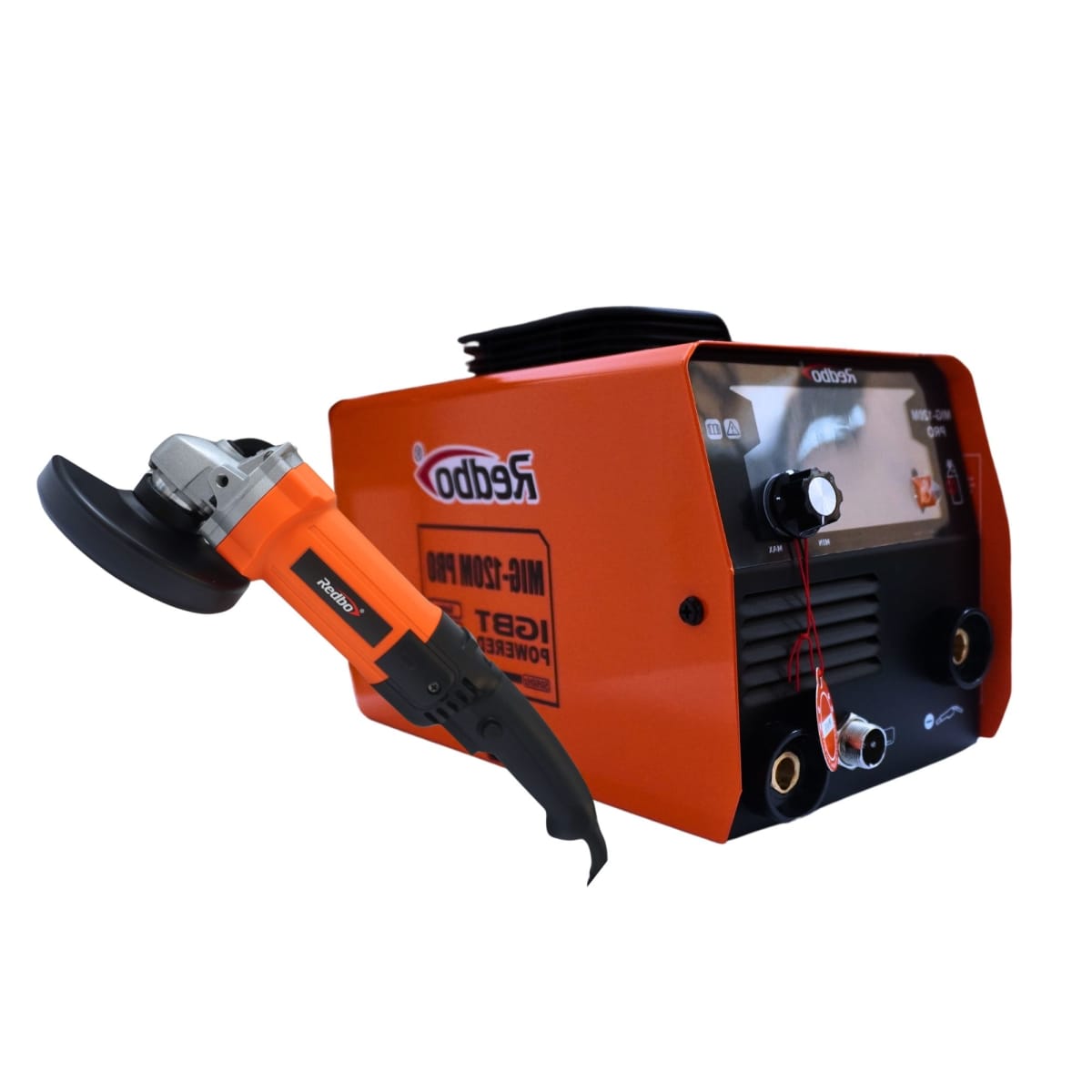 SOLDADORA REDBO MIG-120M PRO + Amoladora industrial 1100W REDBO1