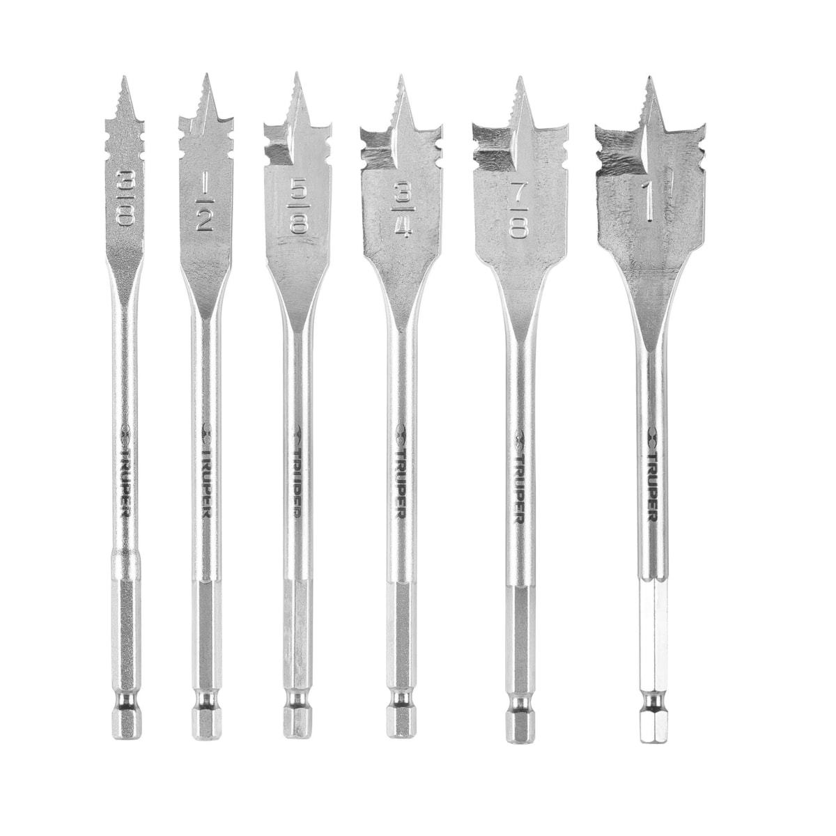 Juego de brocas para madera paleta 6 piezas truper1
