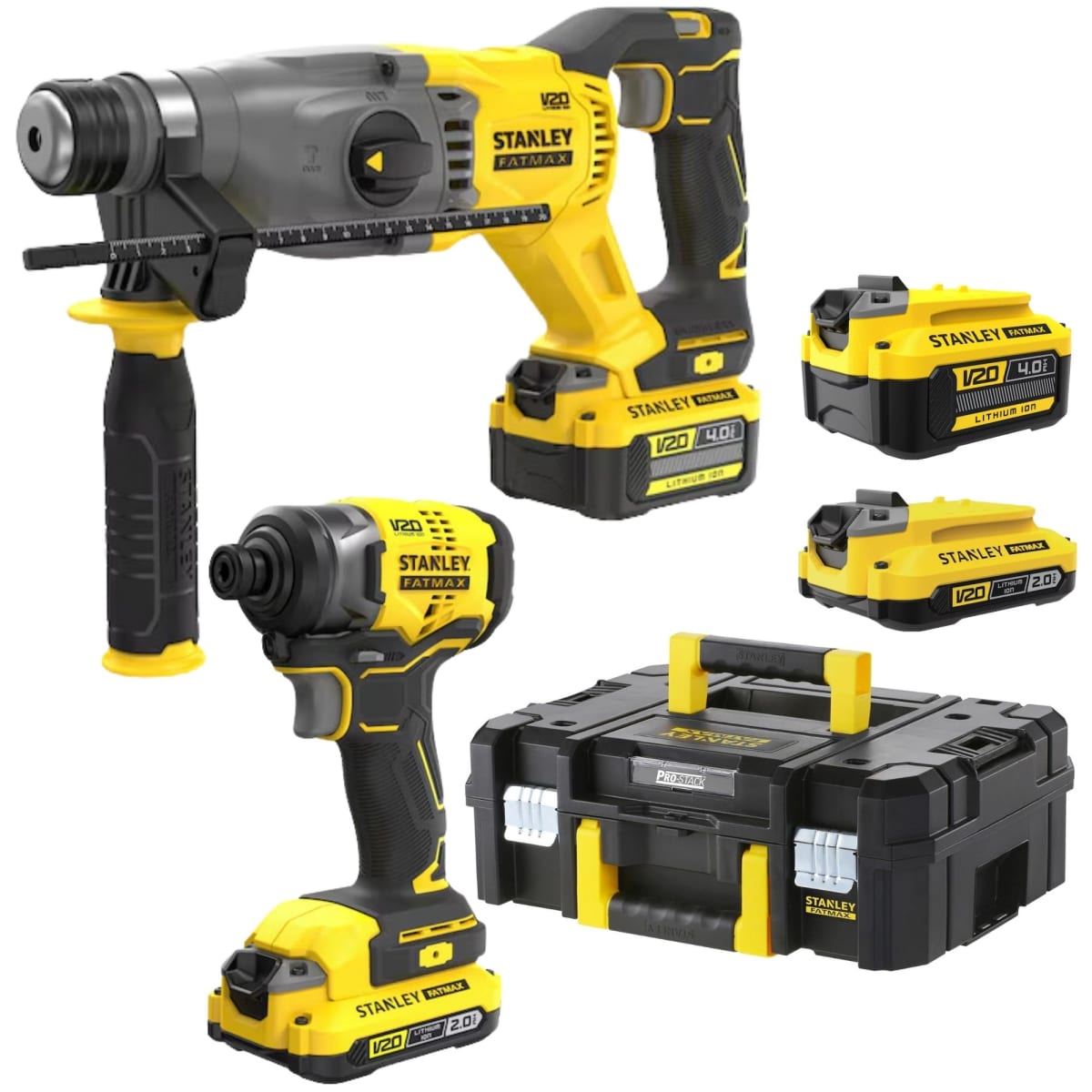 Rotomartillo SDS Plus Atornillador de Impacto 20V BRUSHLESS COMBO1