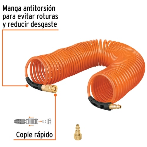 KIT Lijadora orbital neumática industrial MANGUERA DE AIRE 15M Truper3