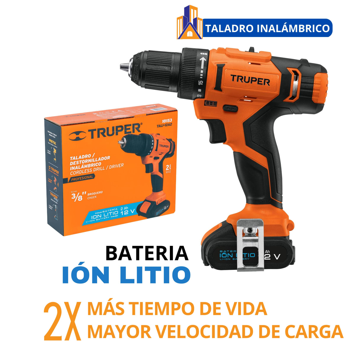 Taladro inalámbrico 3/8