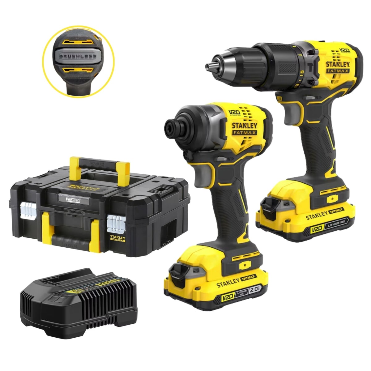 Combo taladro percutor inalambrico taladro de impacto 20V BRUSHLESS1