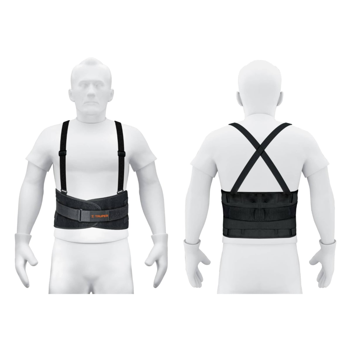 Faja lumbar para columna espalda cintura talla G Truper2