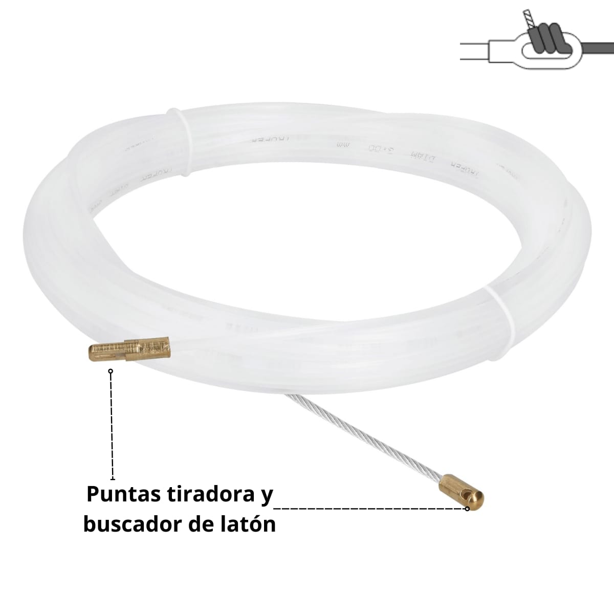 Pasacable electrica nylon 15m cable truper2