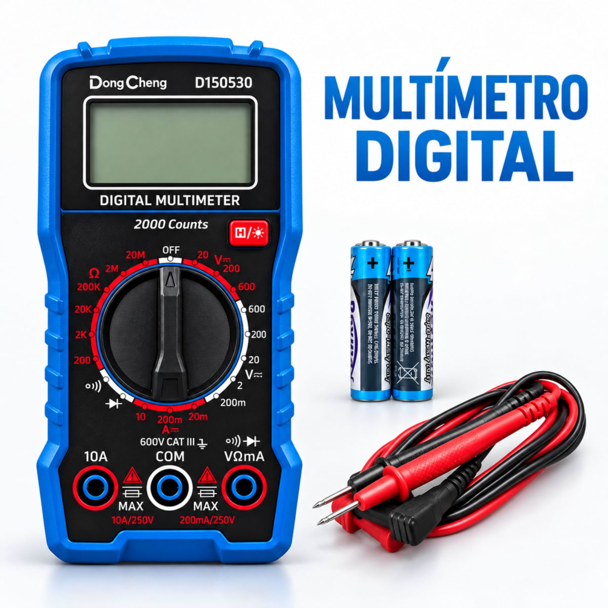 Multímetro Digital 600V 10A DongCheng2