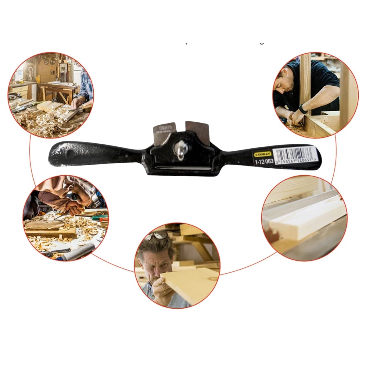 Cuchilla de vuelta curvo cepillo de carpintero 9Pulg STANLEY2