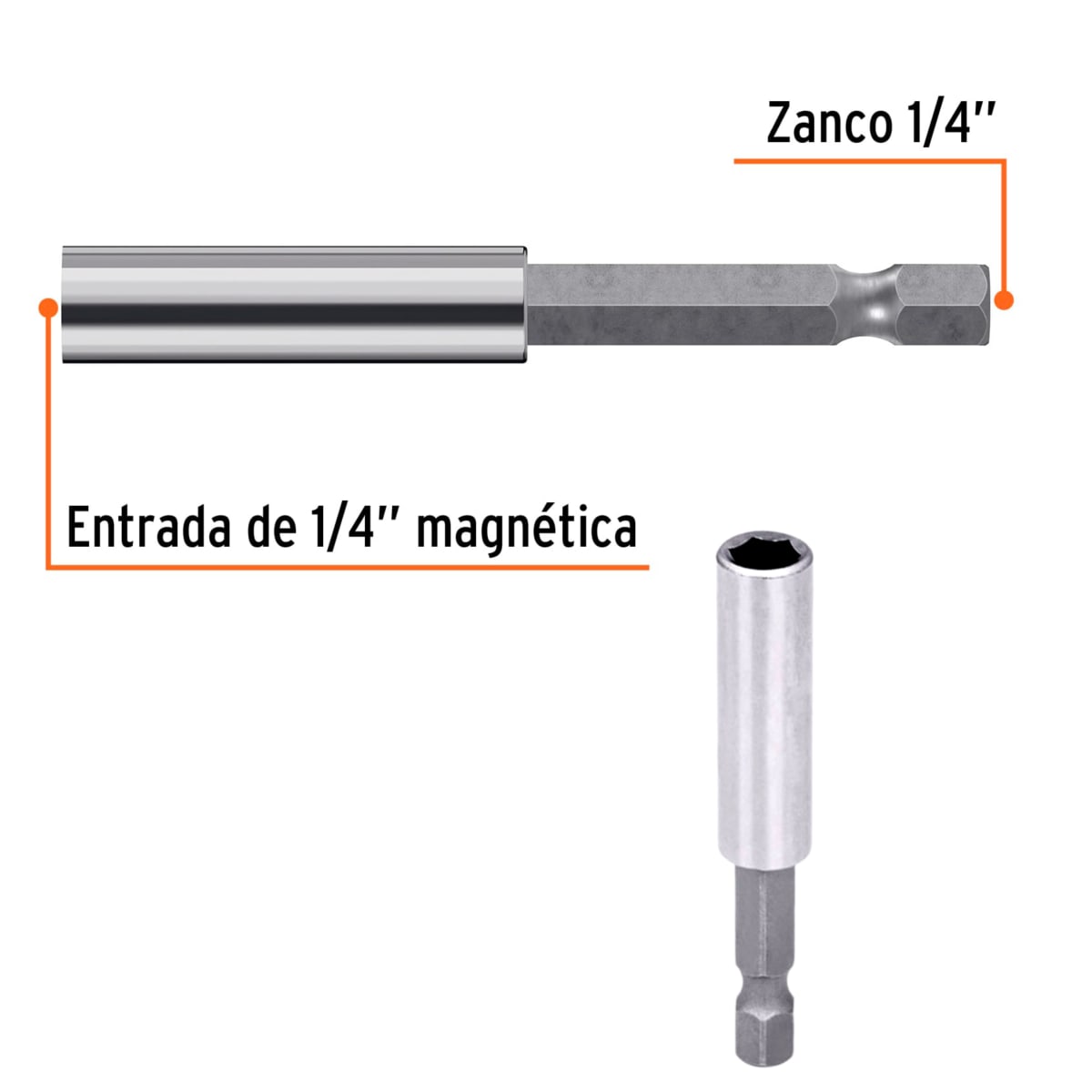 Extensiones magneticas para taladro 70mm Truper Expert2