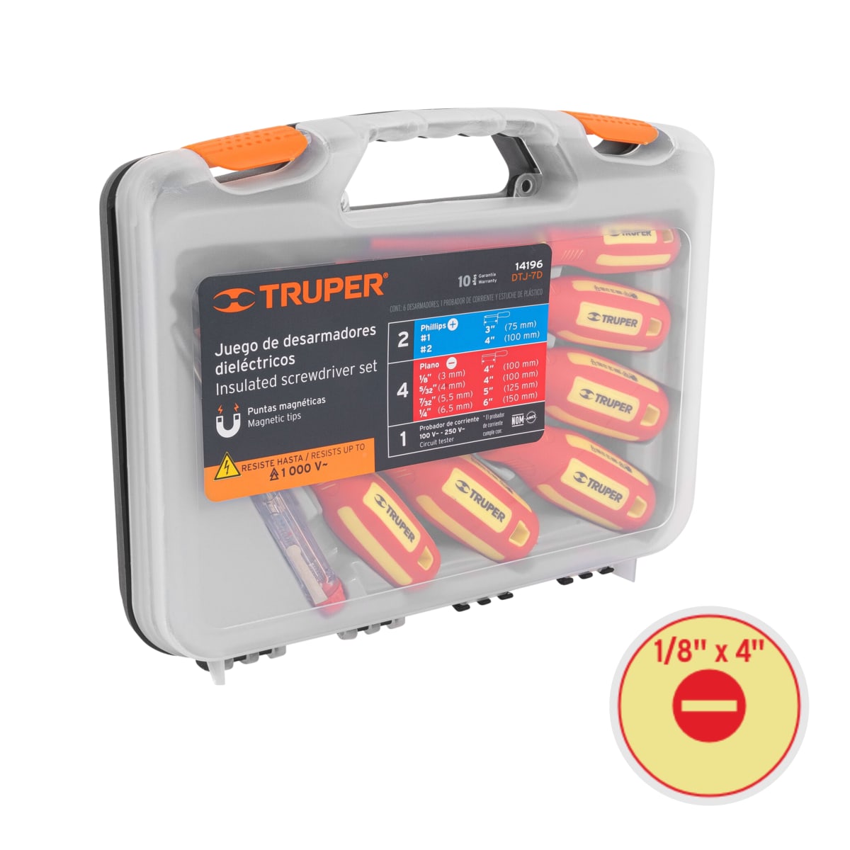 Juego desarmador aislado 1000v y probador de corriente -- Truper2