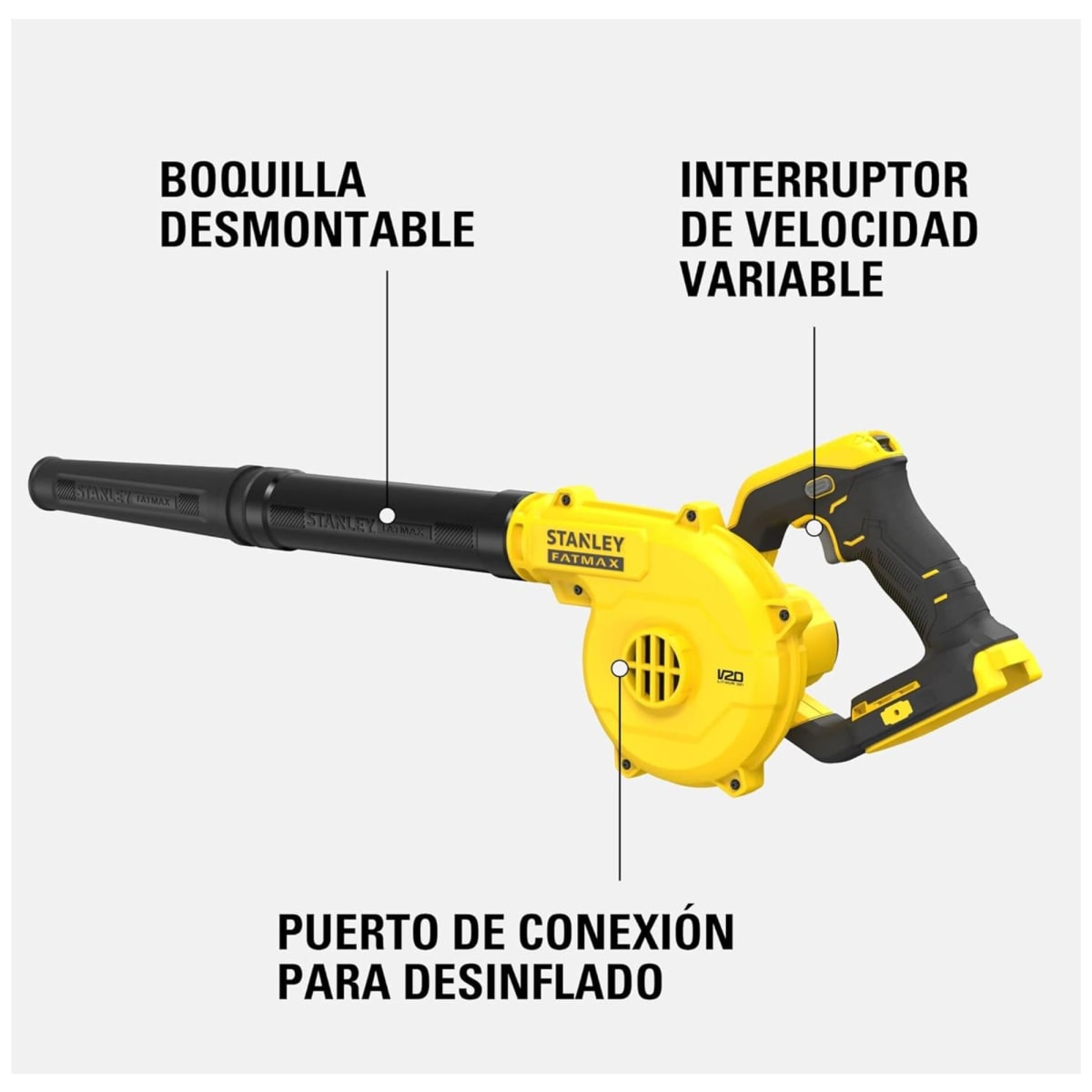 SOPLADORA INALAMBRICO 20V  BARETOOLSOPLADORA STANLEY2