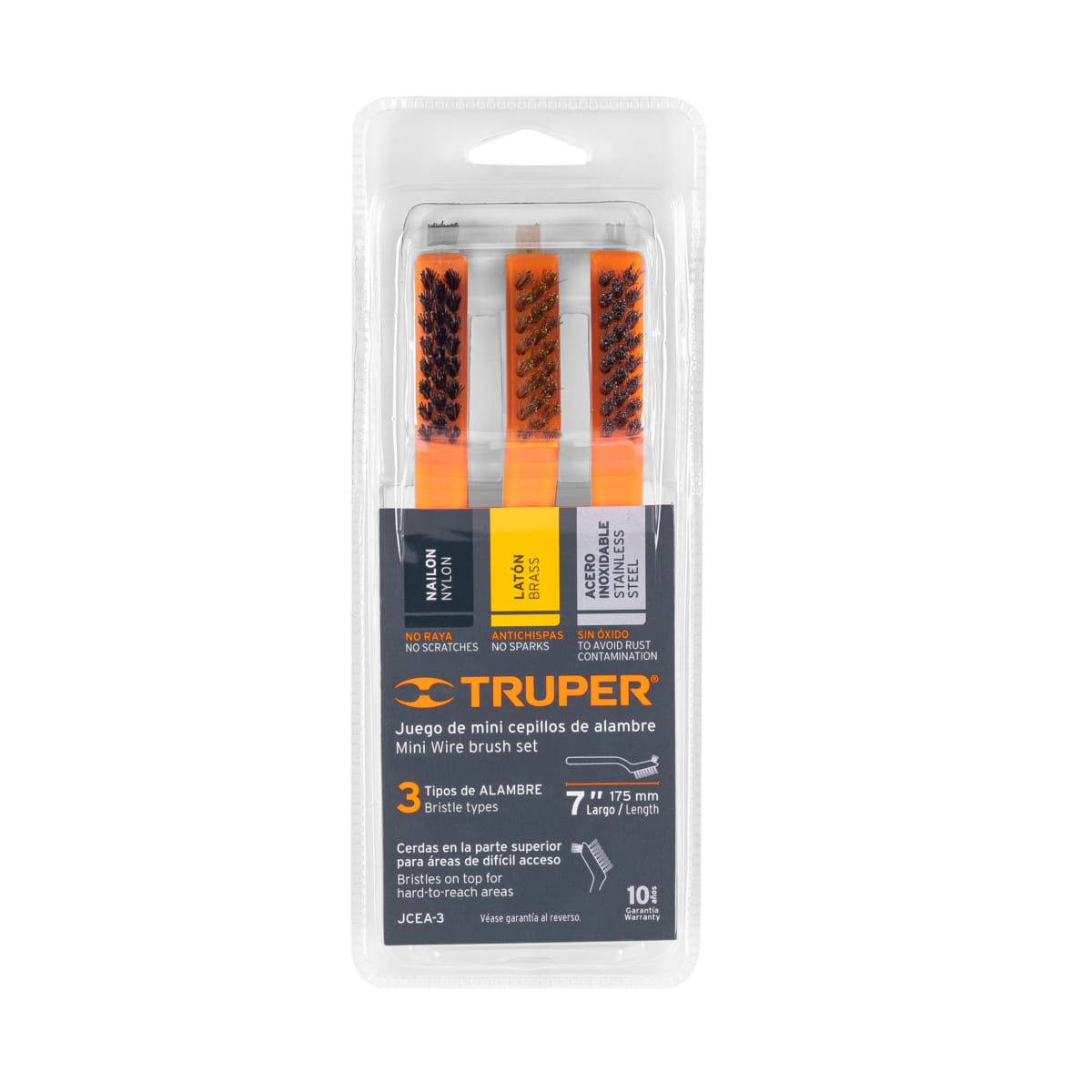 Juego de 3 mini cepillos de alambre, truper2