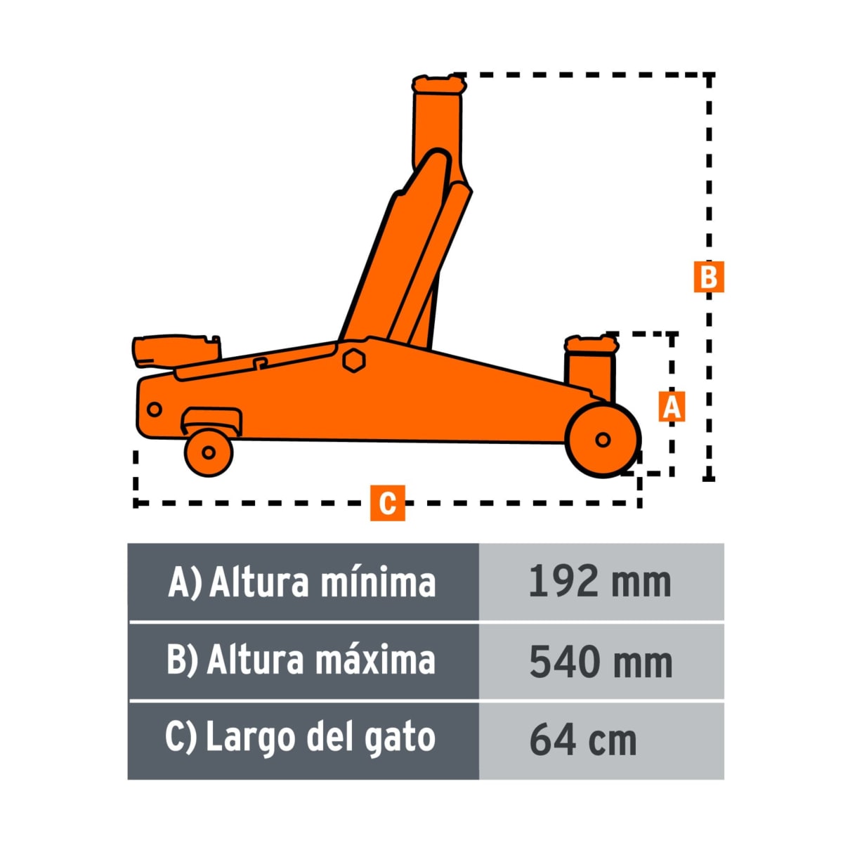 GATA HIDRAULICA TIPO LAGARTO DE PATÍN 3TONELADAS - TRUPER2