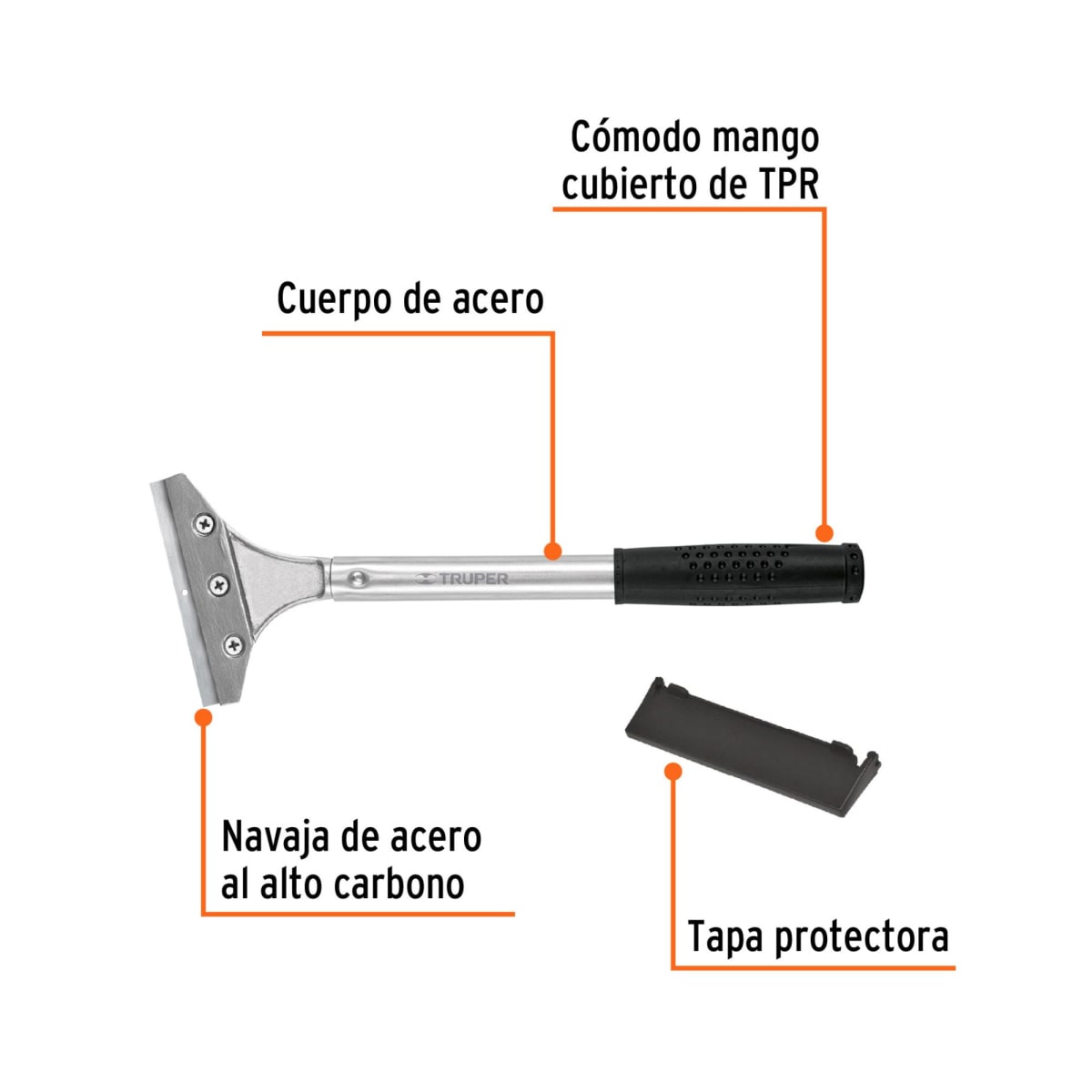 Raspador de pintura y otros,  con mango y navaja de  4