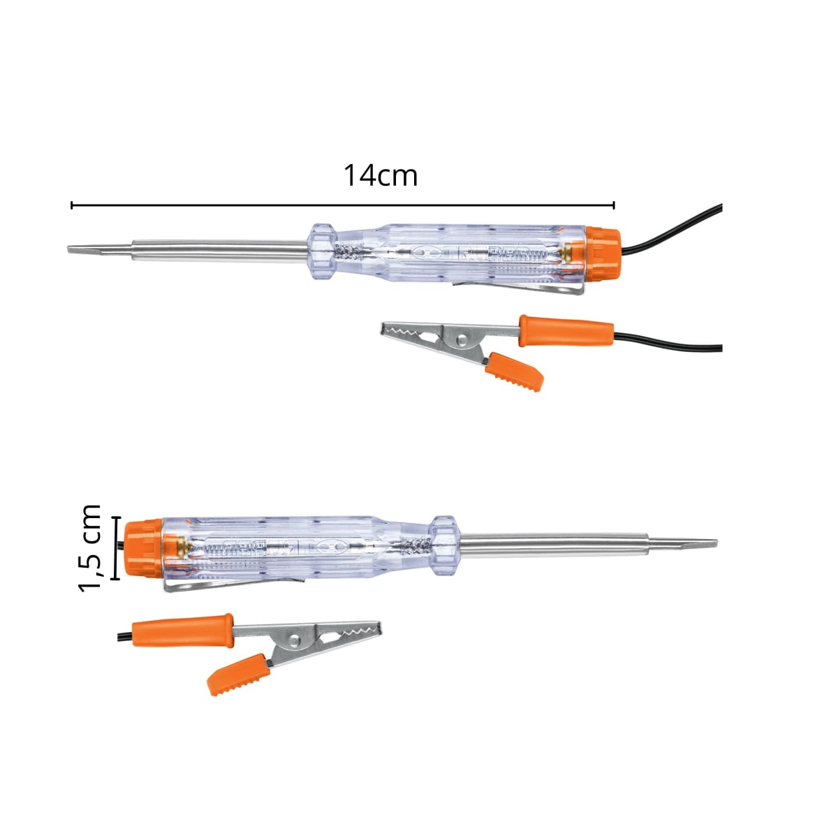 Probador de corriente circuitos 6 - 12V, camión  desarmador 14cm, truper2