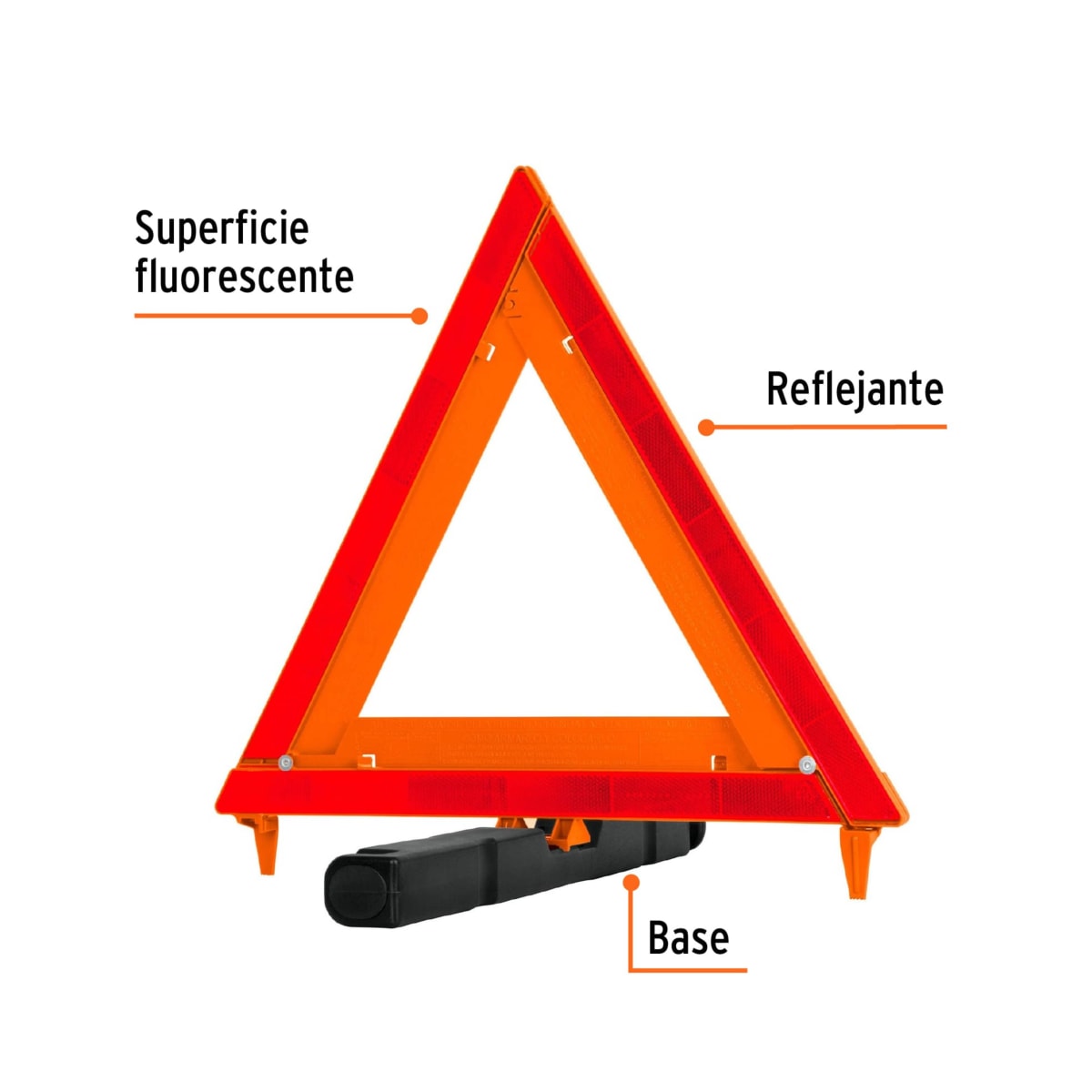 TRIANGULO DE SEGURIDAD VIAL 43.5 CM TRUPER2
