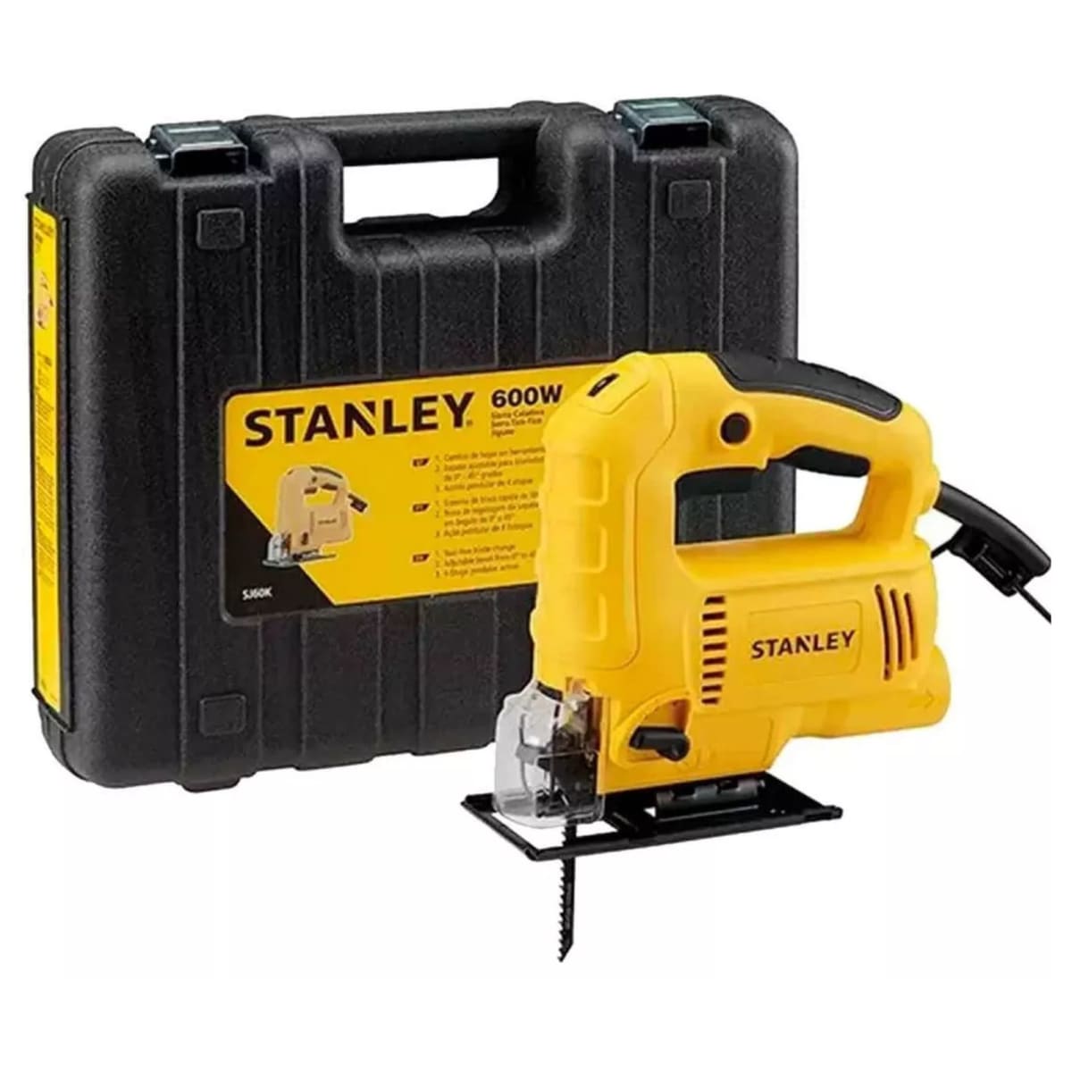 Sierra Caladora Eléctrica 600W SJ60K + Maletín Stanley2