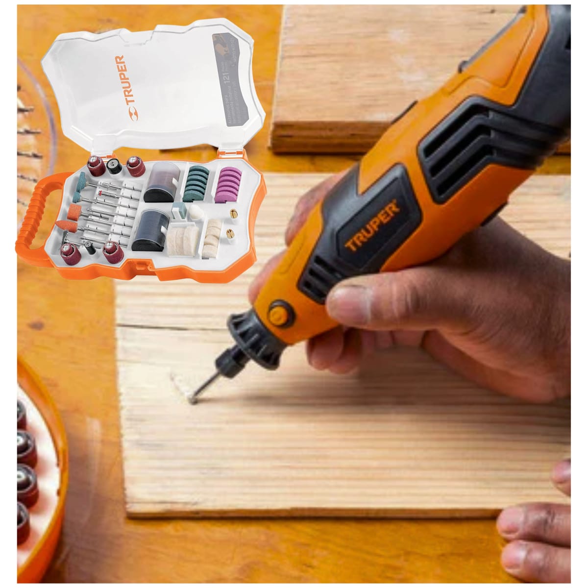 Juego de accesorios para herramienta rotativa, 121 piezas - TRUPER2