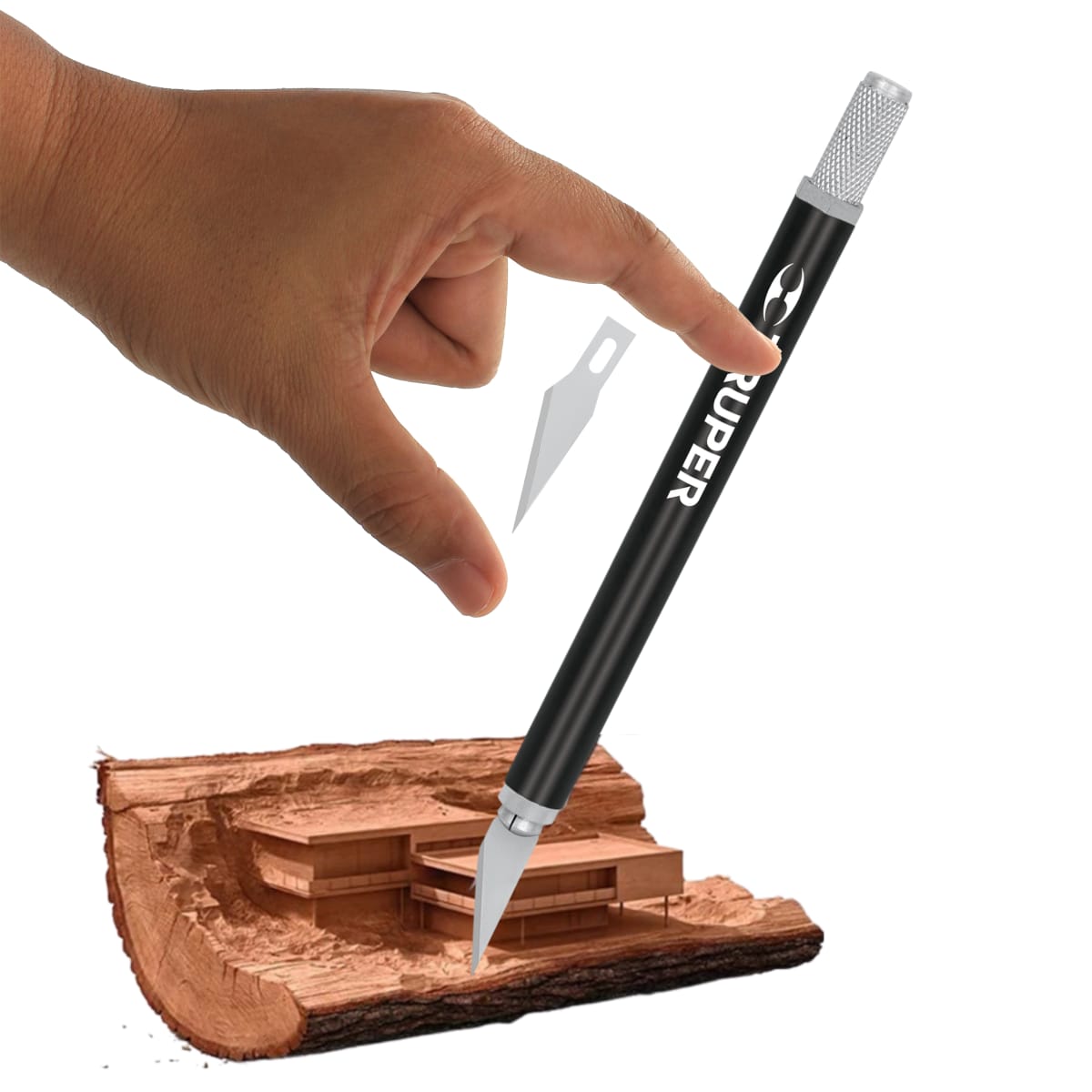 Cutter cuchilla exacto profesional precisión hobby - Truper 6 Piezas2