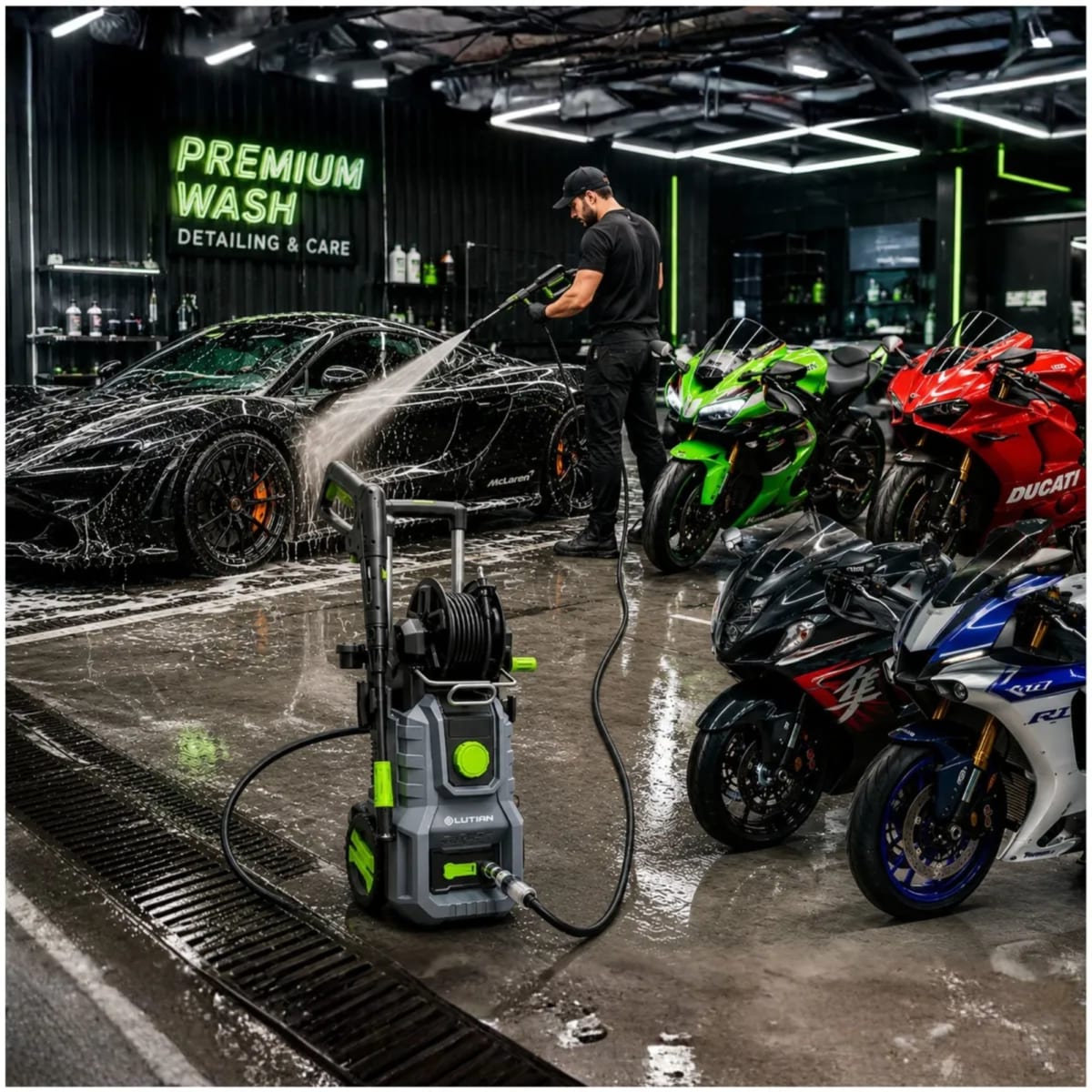 HIDROLAVADORA ALTA PRESION 2320PSI 2000W LUTIAN2