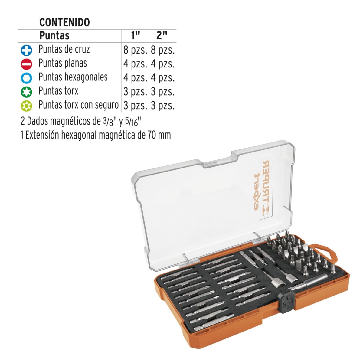 Juego de puntas mixtas, 47 piezas largo 1