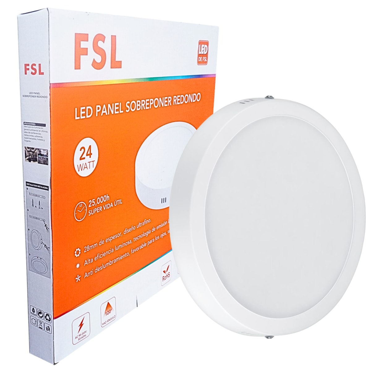 PANEL LED REDONDO LUZ BLANCO 24W FSL2