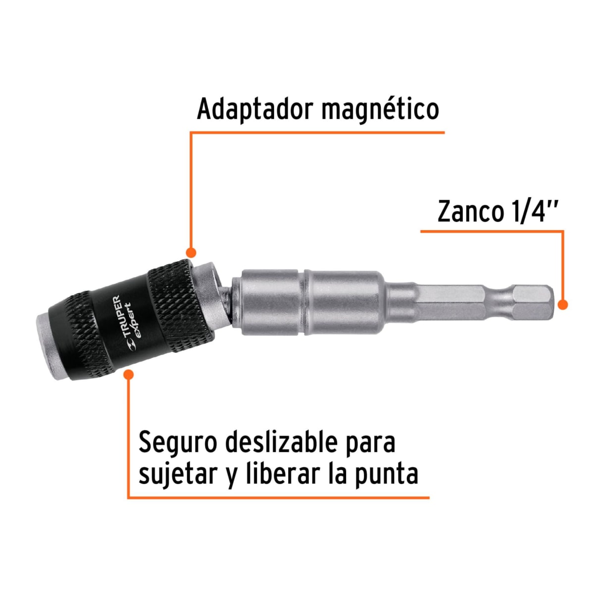 Adaptador magnético articulado 120mm, para atornilladores TRUPER2