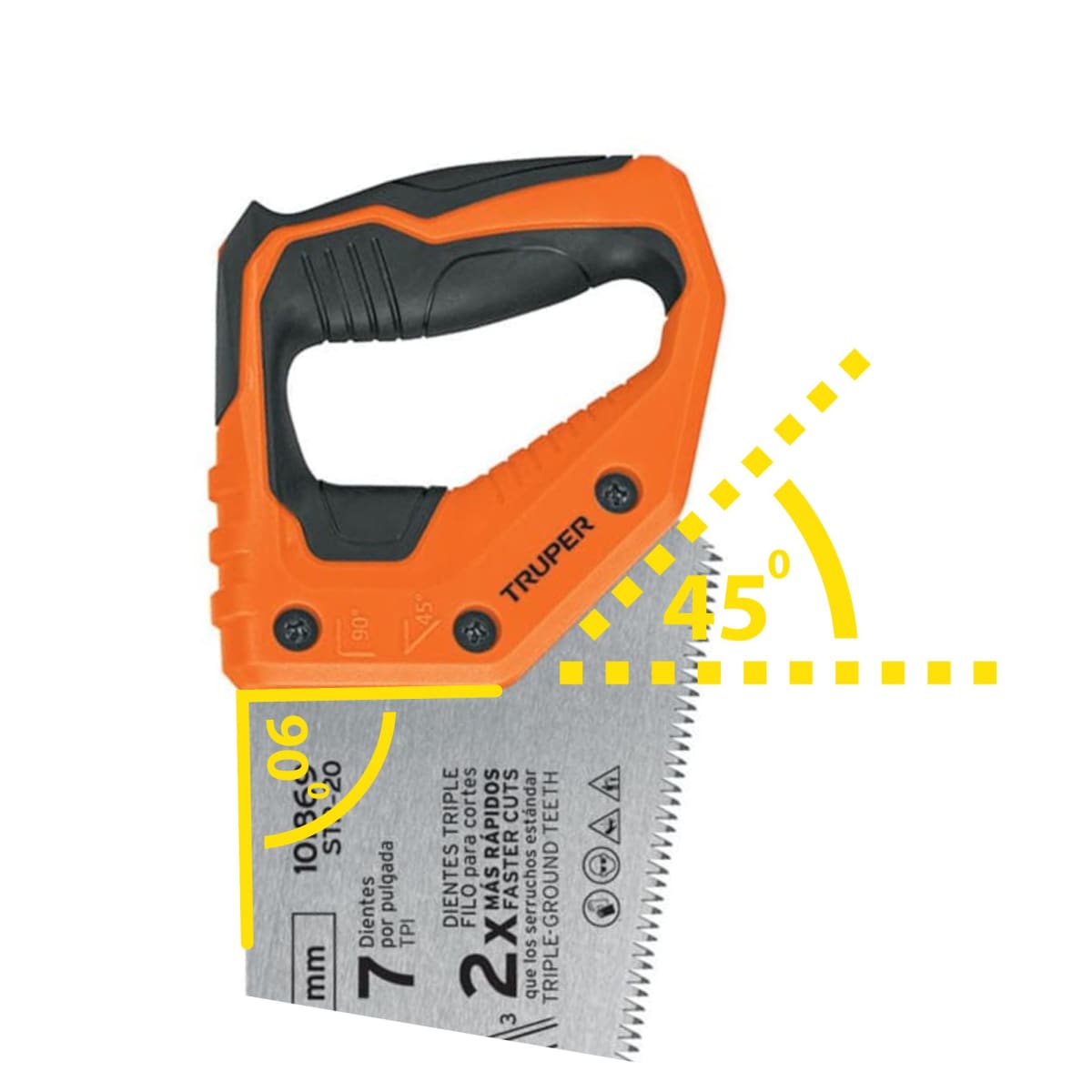 Serrucho carpintero RAPID 20Pulg confort grip - TRUPER2