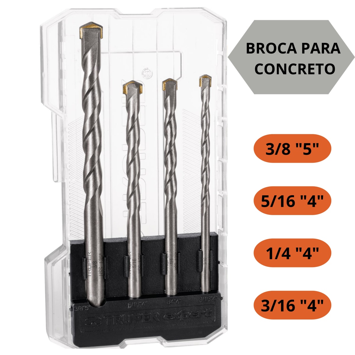 Juego de brocas para metal y brocas  para concreto 11 piezas, truper2