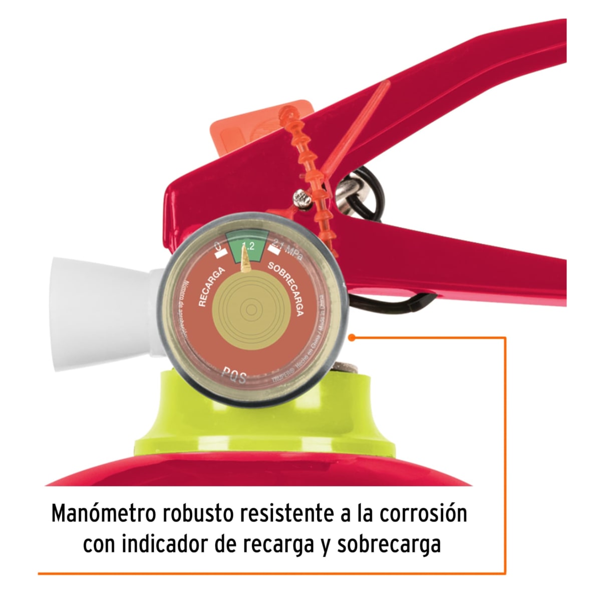 EXTINTOR PORTATIL RECARGABLE 1KG POLVO TIPO ABC TRUPER2