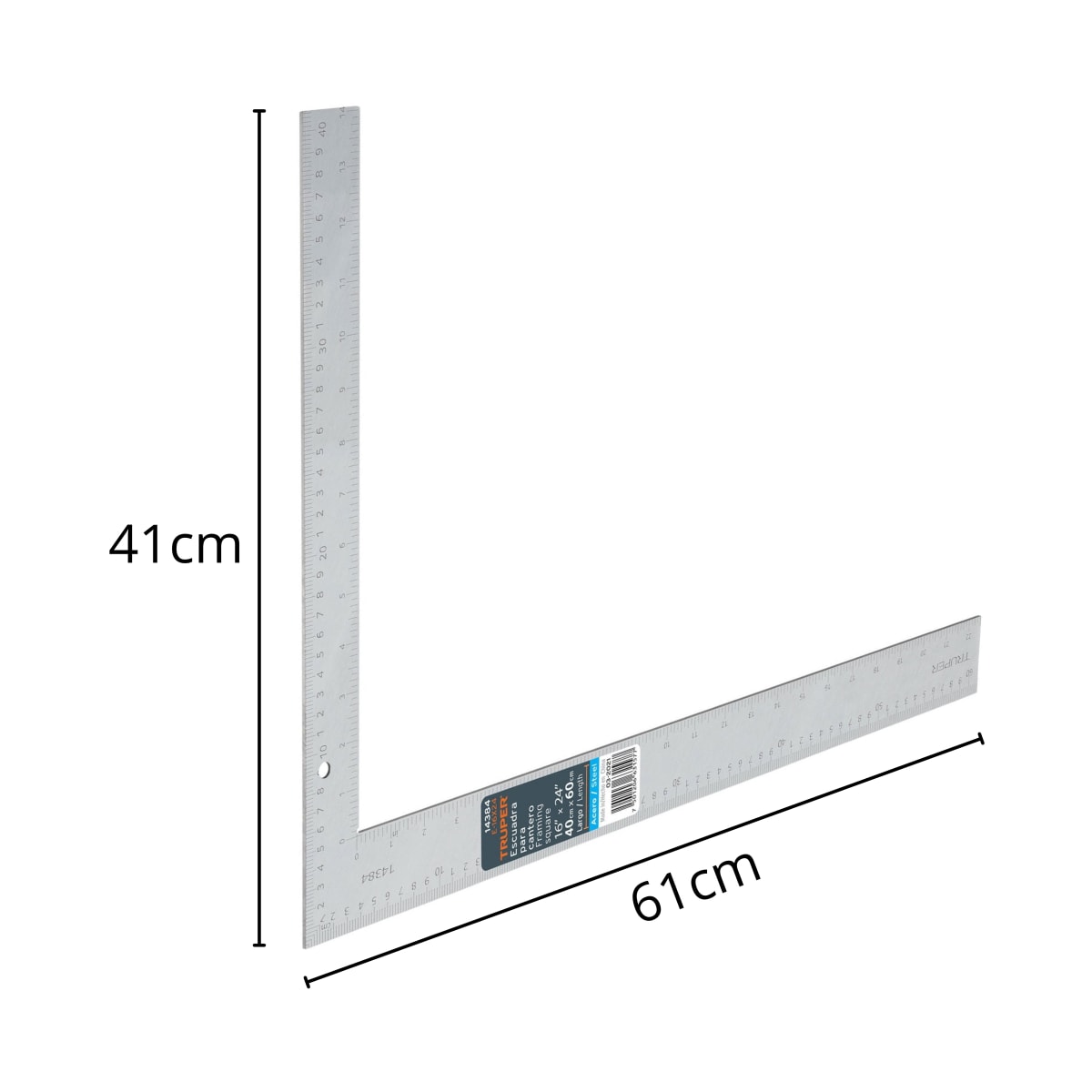 Escuadra Profesional de Acero 16x24 cm- Truper2