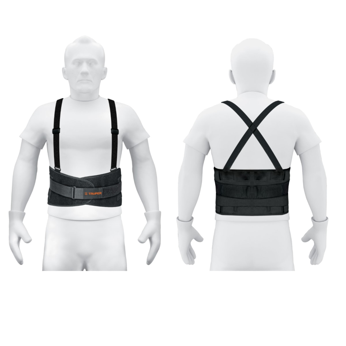 Faja lumbar para columna espalda cintura talla M Truper2