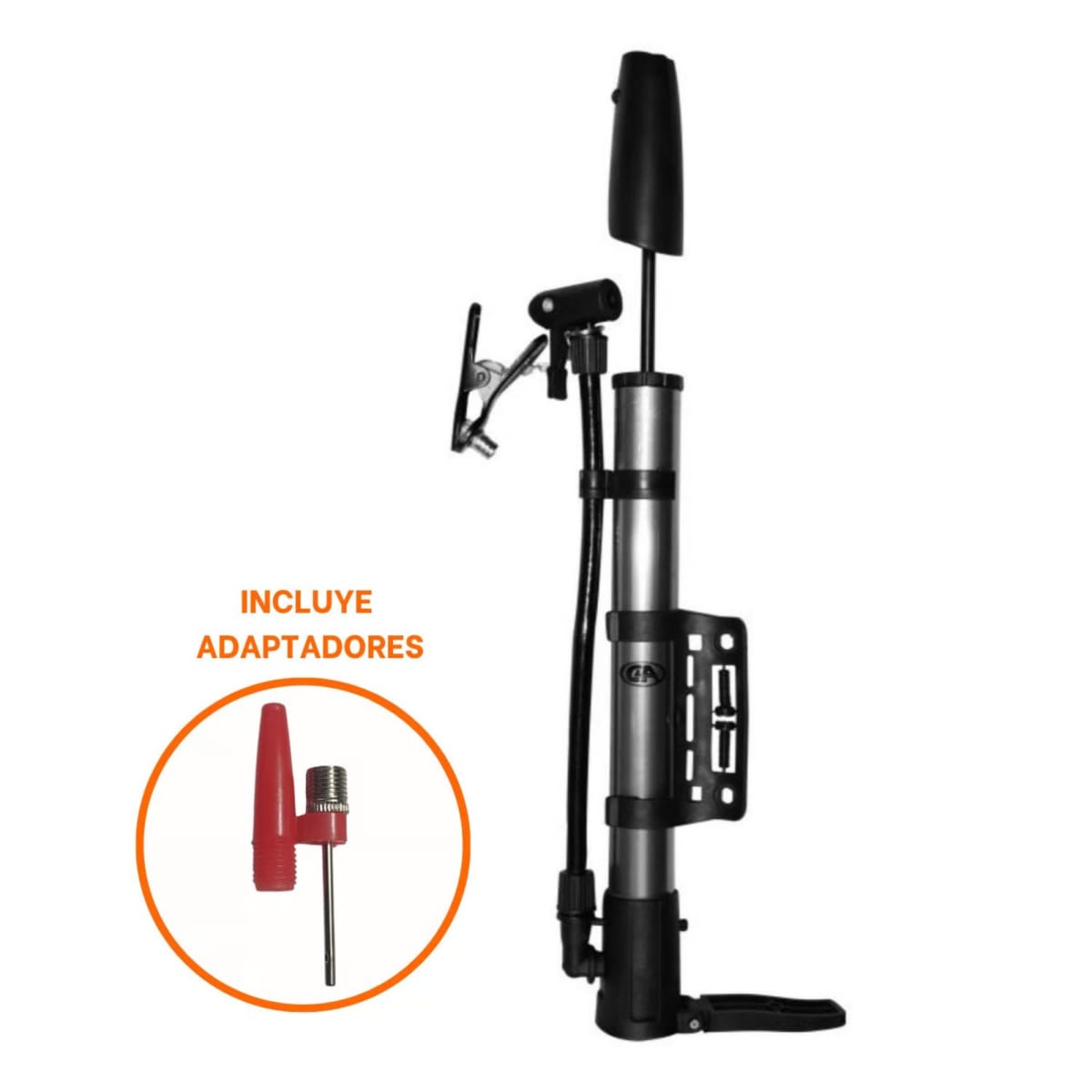 Mini inflador manual para bicicleta pelotas C&A2