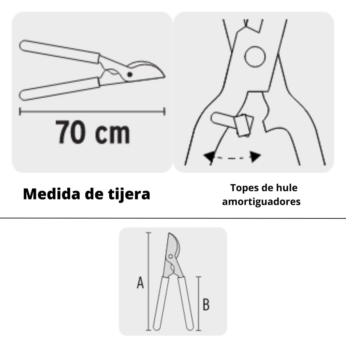 Tijera para poda, mango de madera 70 cm para ramas altas - TRUPER2