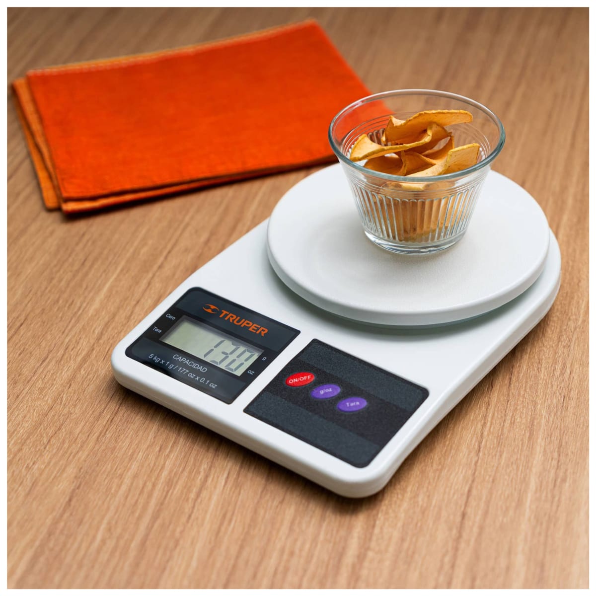 Balanza digital de cocina, base de plástico 5 kg truper2