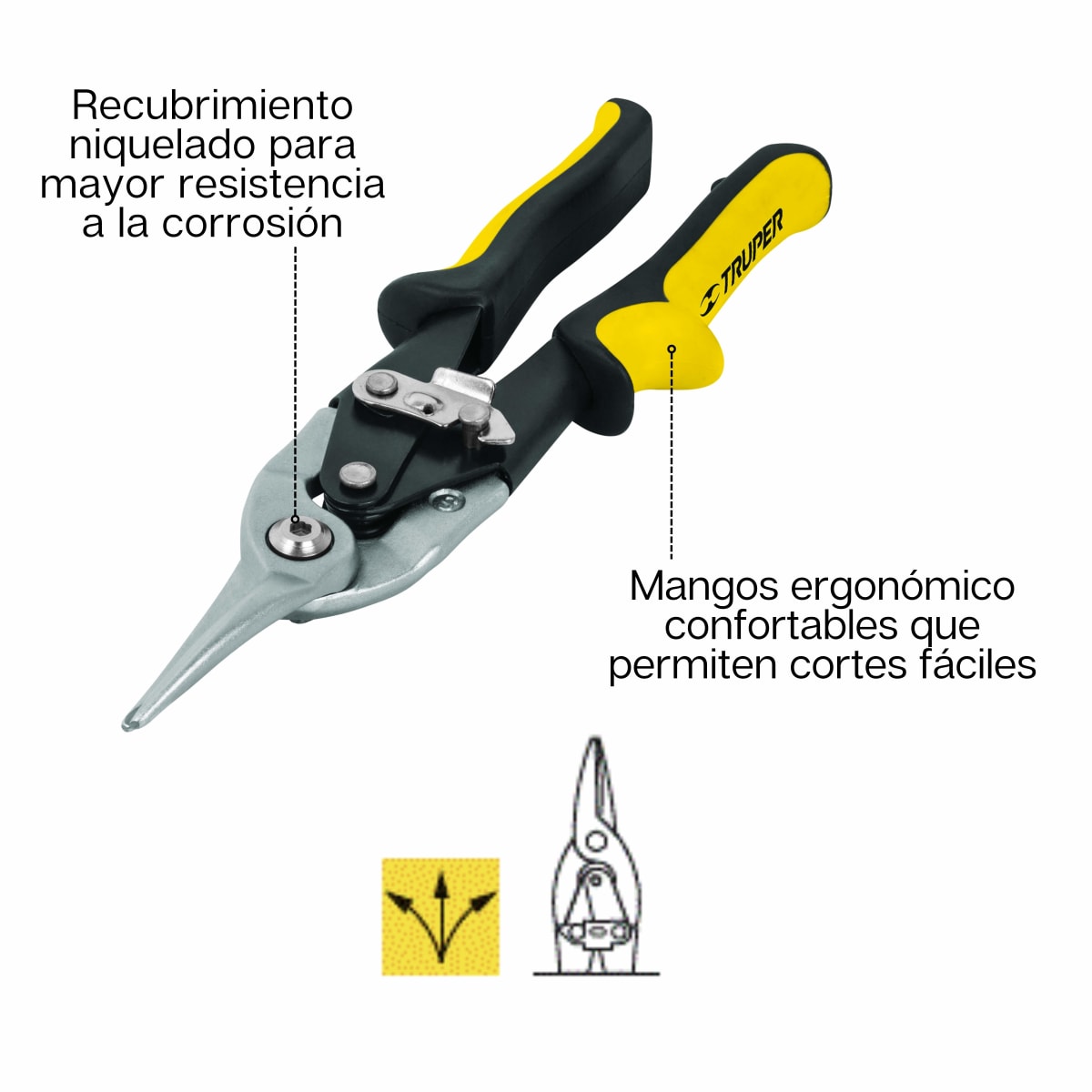 Tijera de Aviacion Civil Corte Recto Drywall2