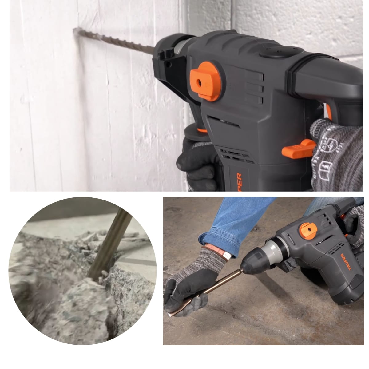 Rotomartillo industrial SDS PLUS 5 JOULES 220V, Truper2