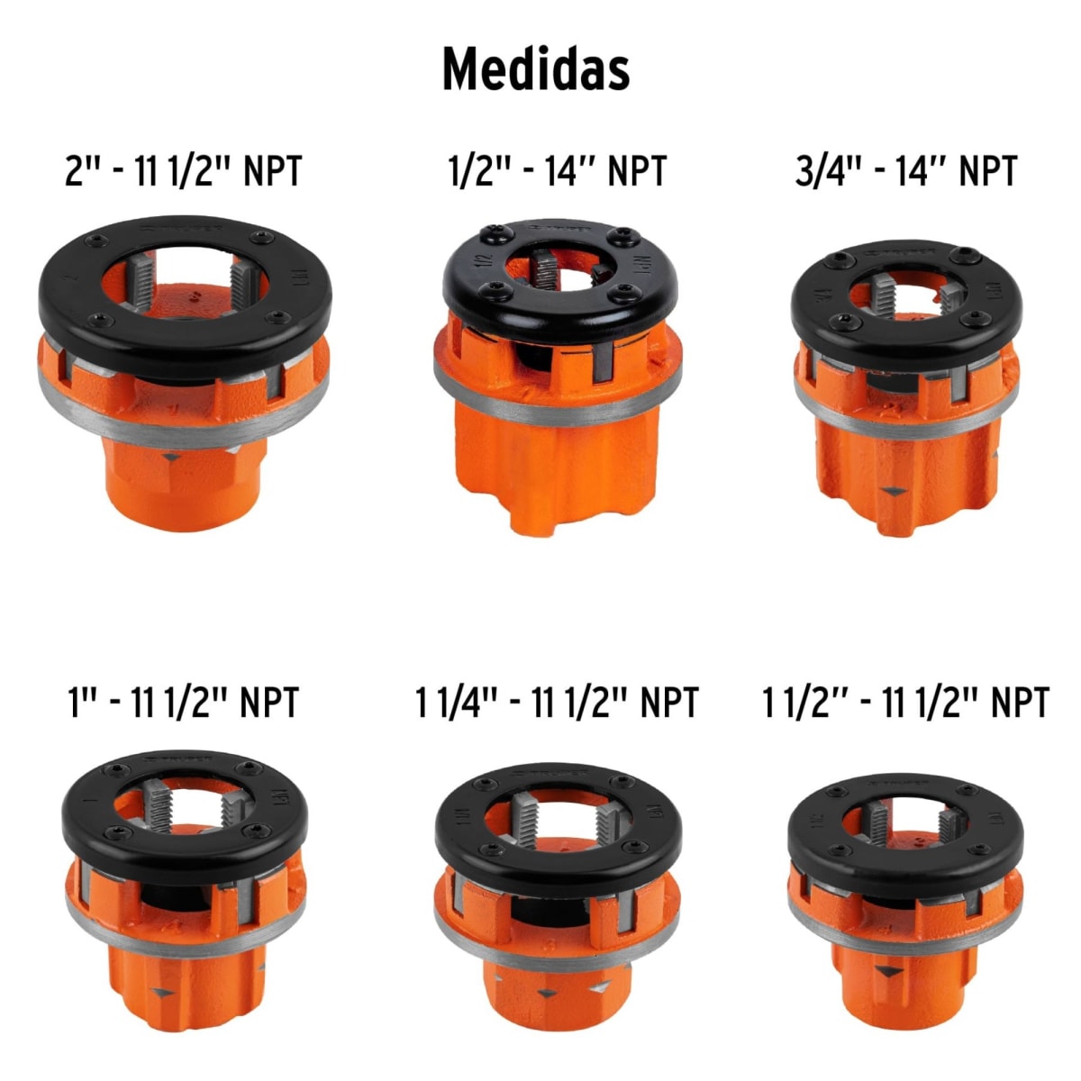 Tarrajas roscadora para tubo, 4 UNIDADES Truper2