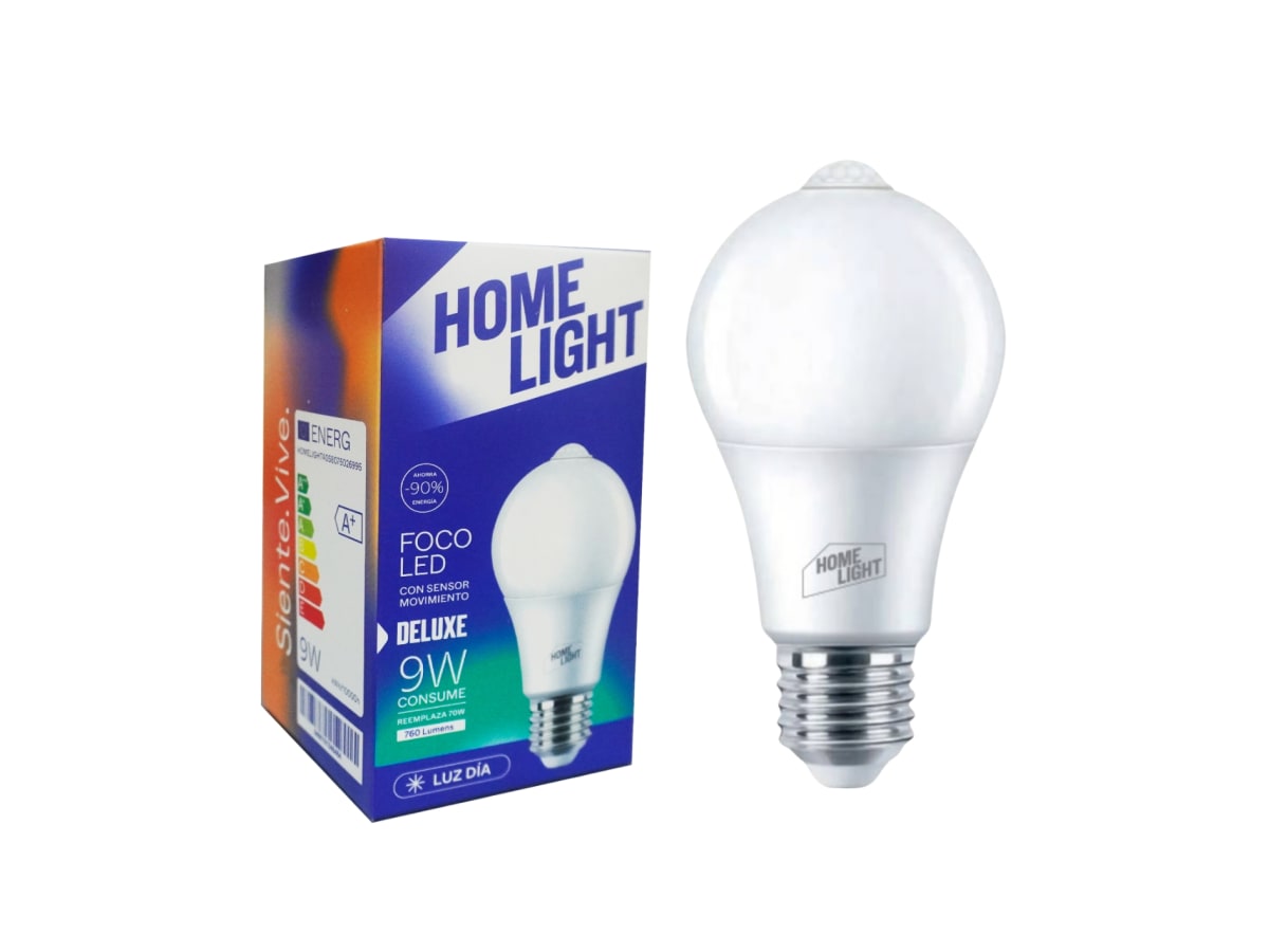 Foco led con sensor de movimiento 9w HOME LIGHT- luz blanca1