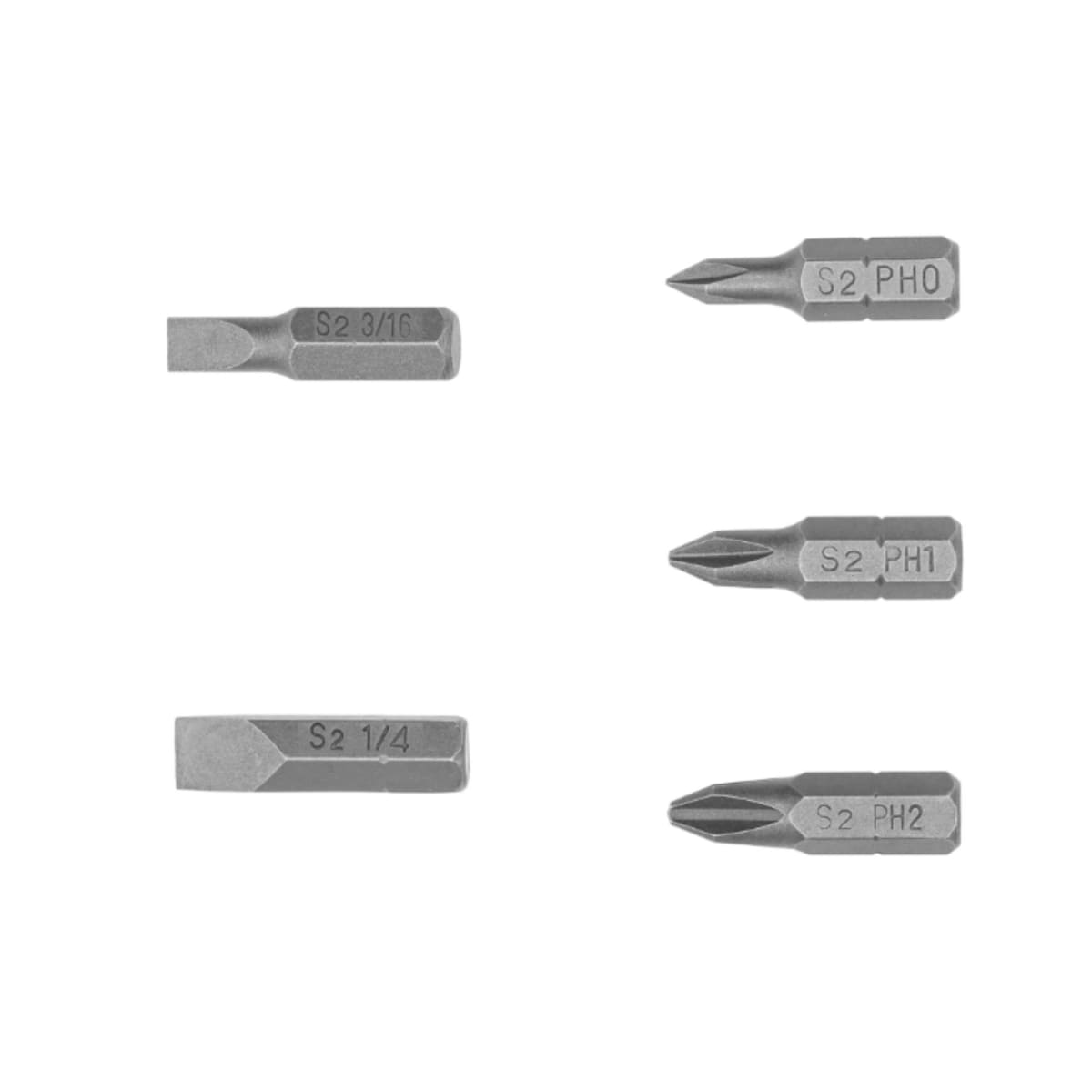 Juego  puntas para destornillador 5 Pzas cruz y planas  1