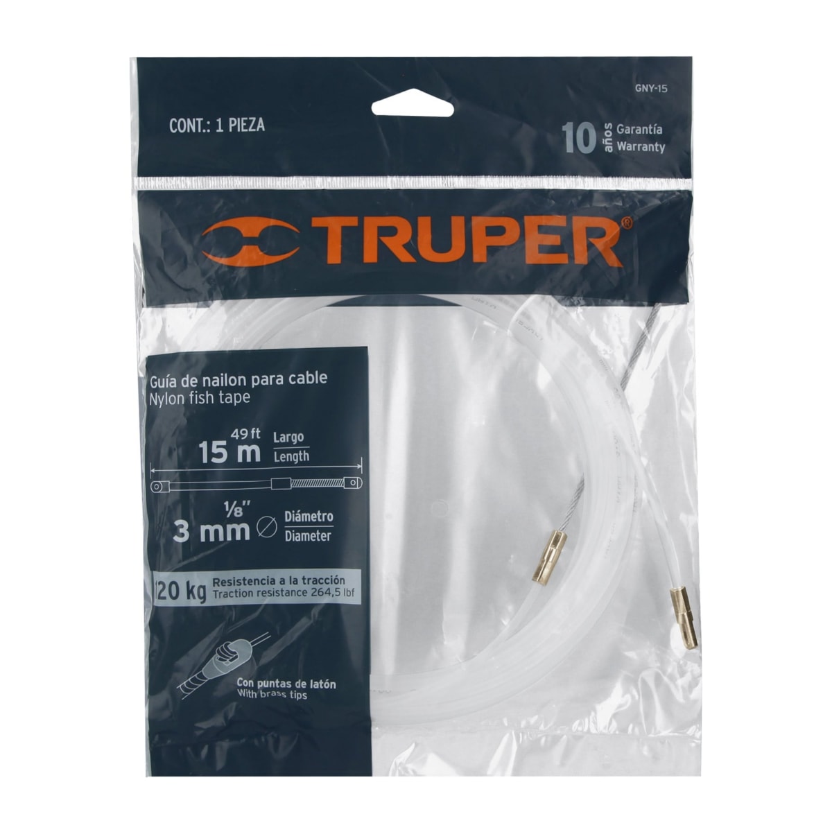 Pasacable electrica nylon 15m cable truper3