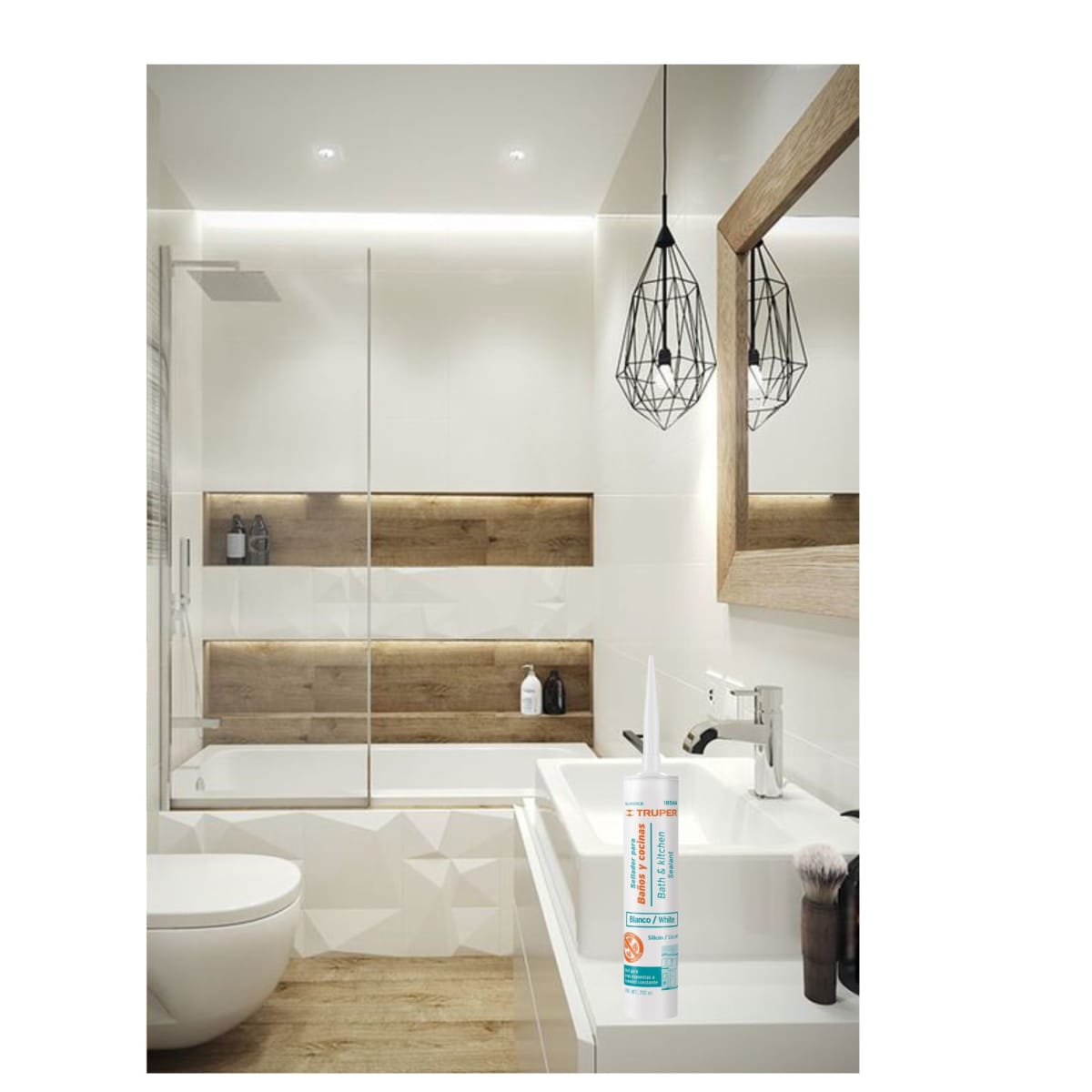 Silicona baños y cocina, BLANCO 280 ml - TRUPER3