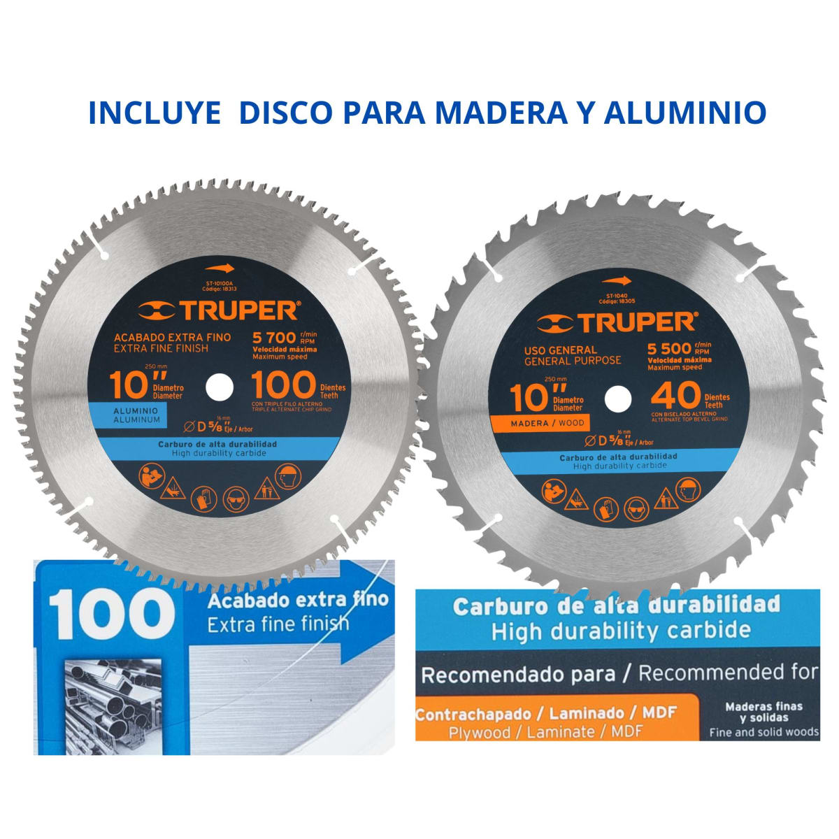 Sierra Ingletadora 10 pulg. 1900W - TRUPER3